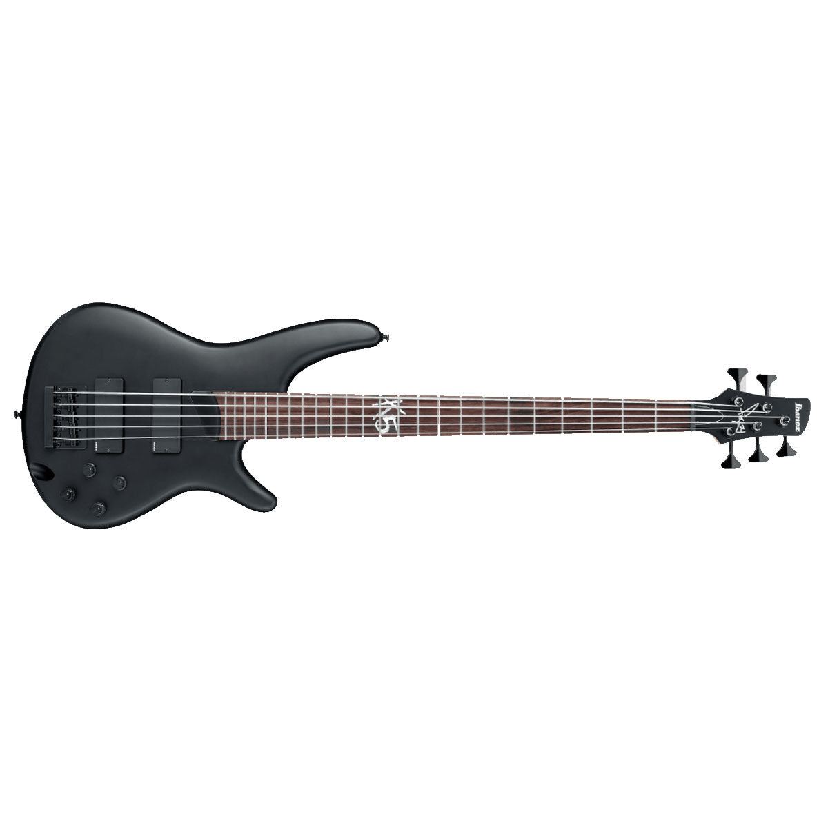 Ibanez K5 Fieldy Signature Bass Guitar 5-String Black Flat - K5BKF