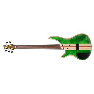 Ibanez SR5FMDX Premium Bass Guitar 5-String Emerald Green Low Gloss w/ Gig Bag