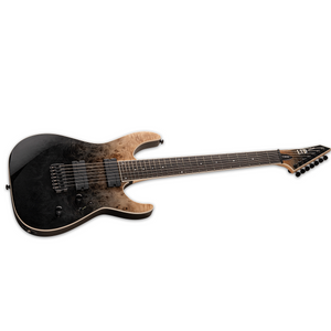 ESP LTD M-1007HT Electric Guitar 7-String Burled Poplar Black Fade w/ Fishmans - LM-1007HTBPBLKF