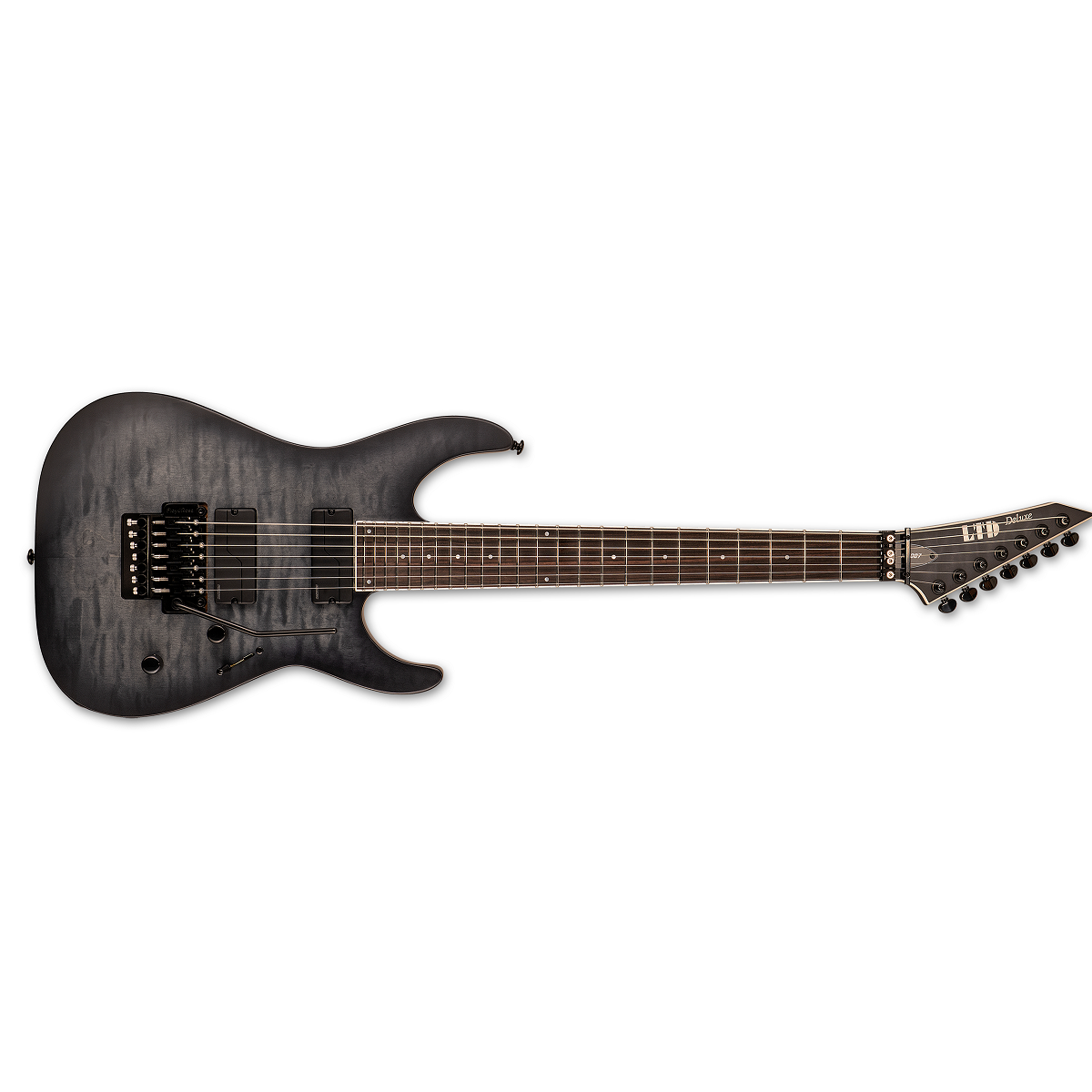 ESP LTD M-1007 MULTI-SCALE 7-String Electric Guitar See Thru Black Satin - LM-1007MSBLKS