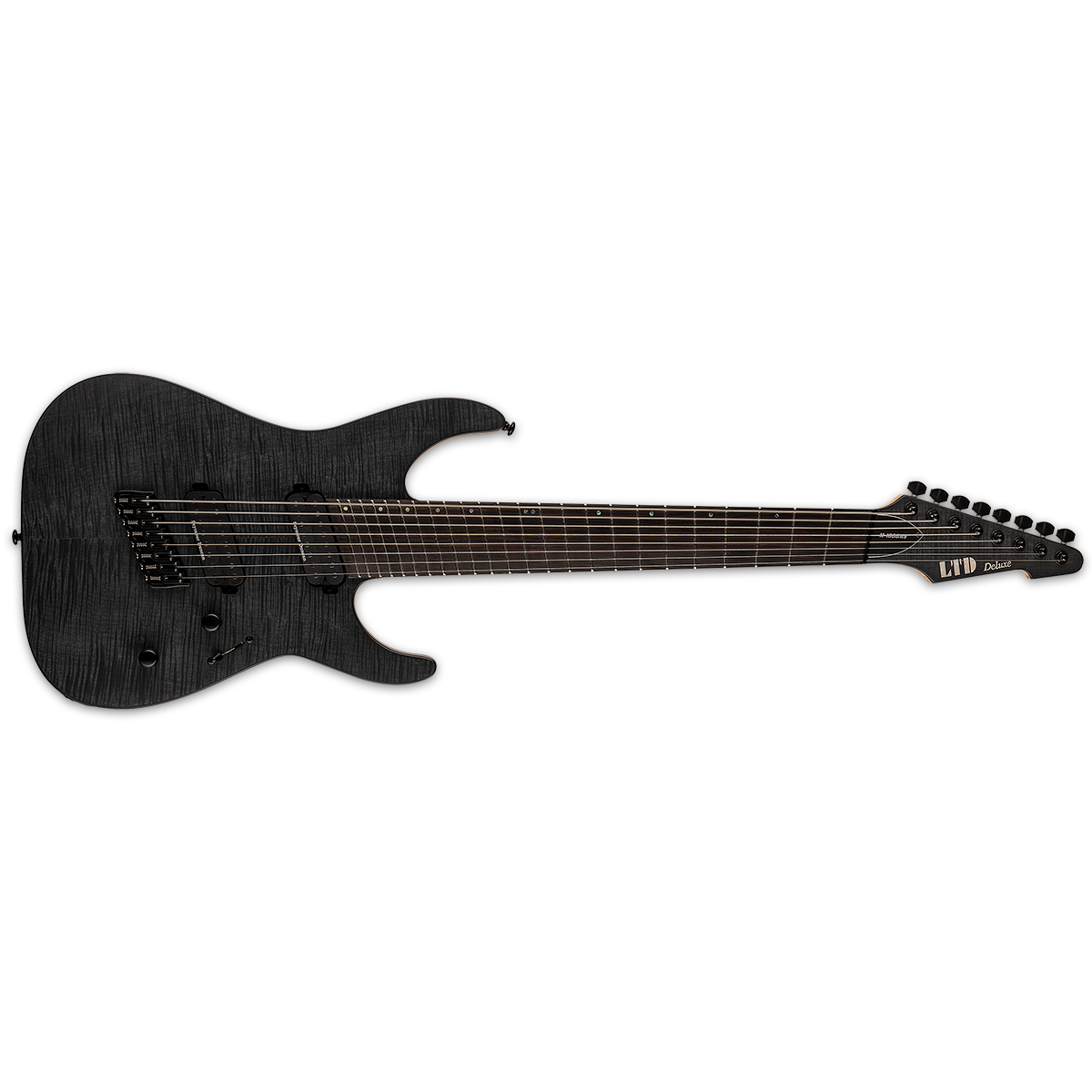 ESP LTD M-1008 MULTI-SCALE 8-String Electric Guitar See Thru Black Satin - LM-1008MSBLKS