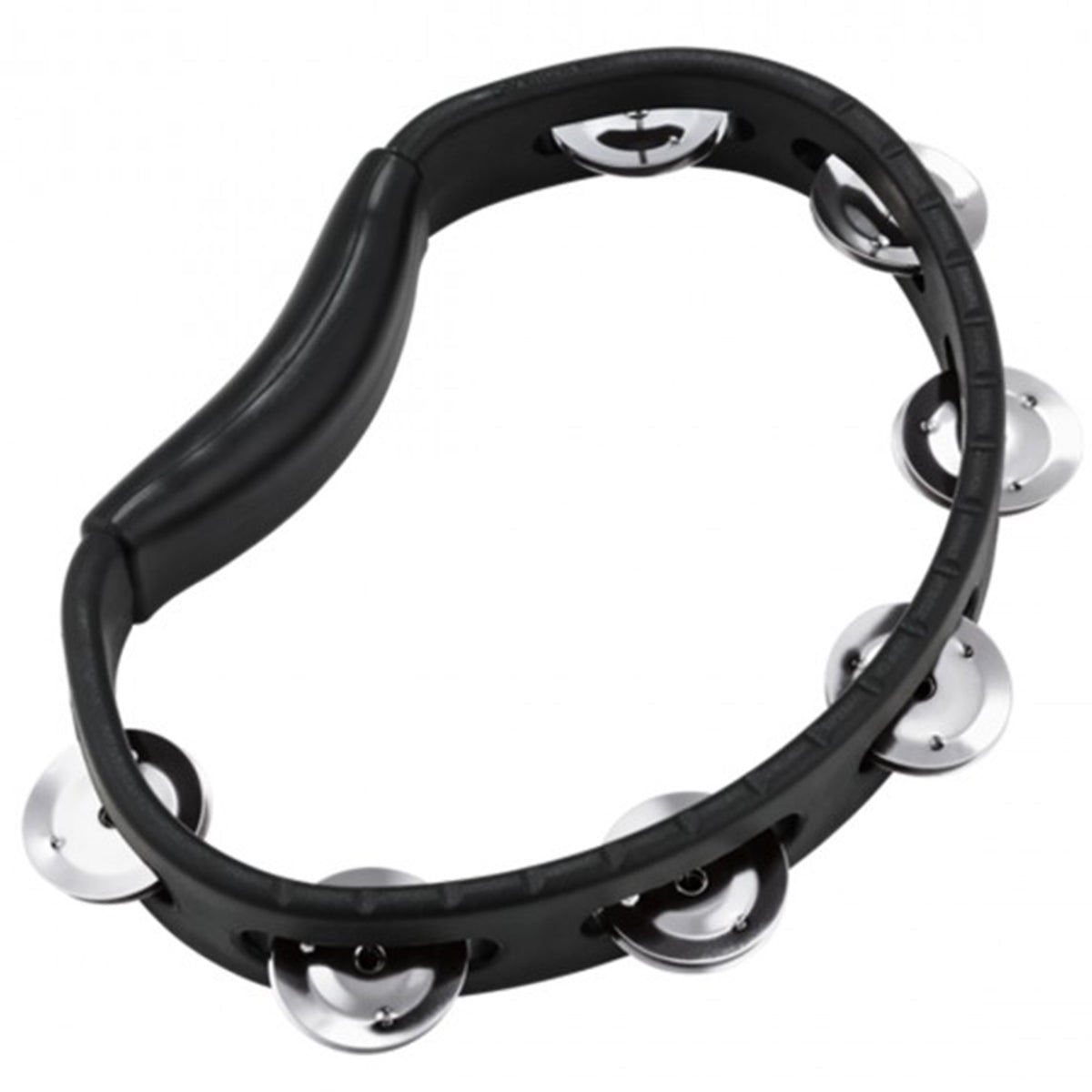 Meinl HTBK Headliner Hand Held ABS Tambourine Black w/ 1 Row Stainless Steel Jingles