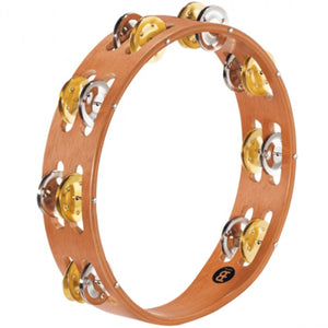 Meinl TA2M-SNT Wood Tambourine Super Natural w/ 2 Rows Dual Alloy Jingles