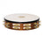 Meinl TAH2B-AB Headed Wood Tambourine African Brown w/ 2 Rows Brass Jingles 