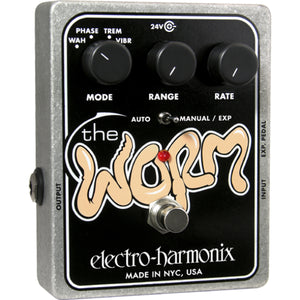 Electro-Harmonix EHX Worm Analog Wah Phaser Vibrato Tremolo Effect Pedal FX