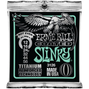 Ernie Ball 3126 Titanium Coated Electric Guitar Strings Not Even Slinky 12-56