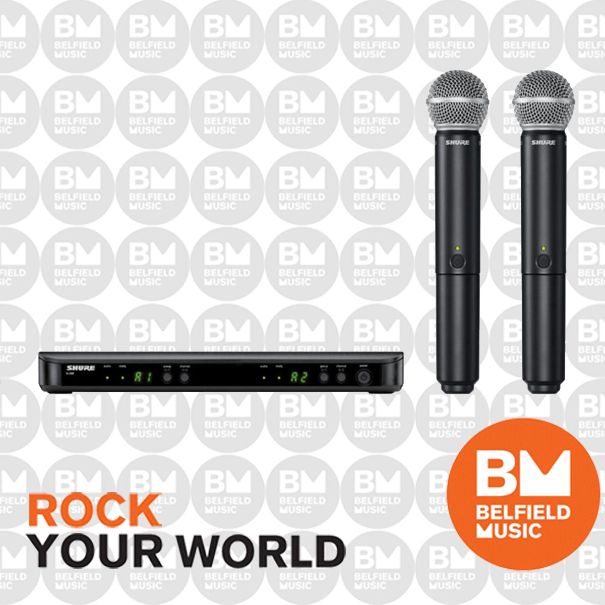 Shure BLX288 SM58 Wireless Microphone Dual Handheld Mic System