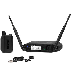 Shure GLX-D+ Wireless Digital Lapel System w/ WL185 Mic Dual Band 2.4/5.8GHz