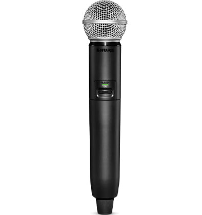 Shure GLX-D+ Wireless Digital Transmitter Handheld w/ SM58 Dual Band 2.4/5.8GHz