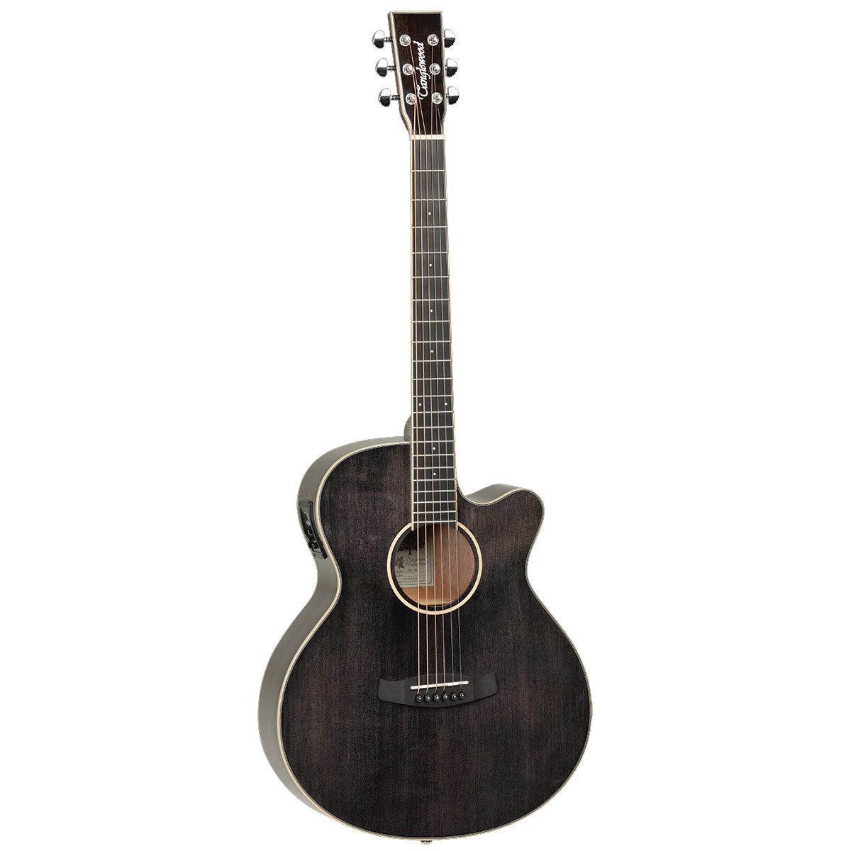 Tanglewood Winterleaf Super Folk Acoustic Guitar Black Shadow w/ Pickup & Cutaway