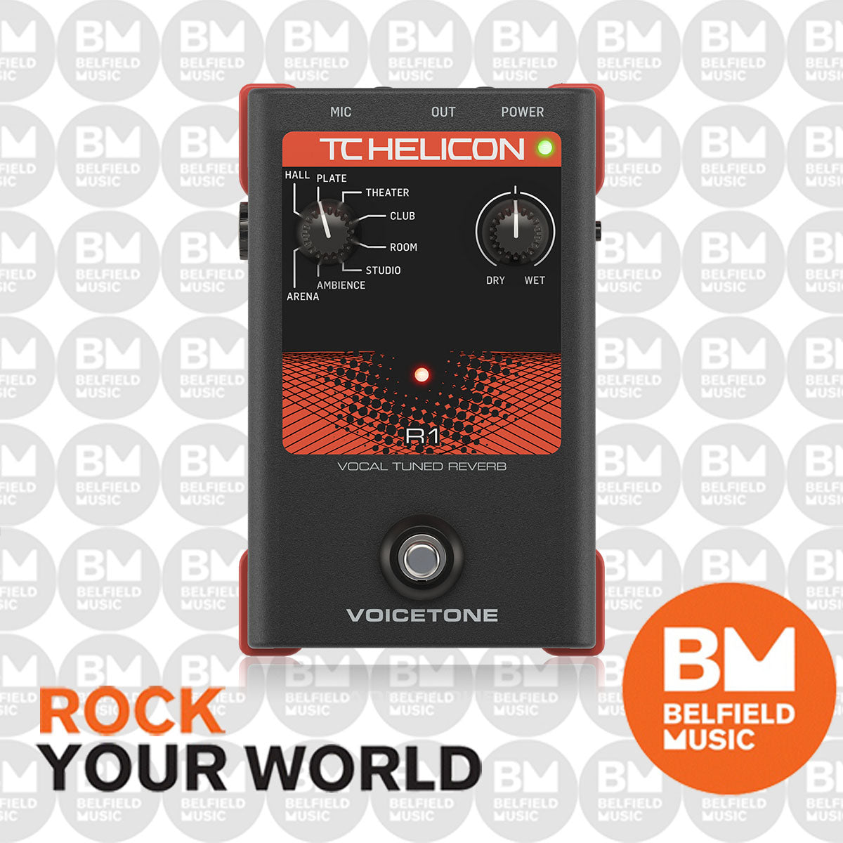 TC Helicon Voicetone R1 Live Vocal Reverb Effects Pedal